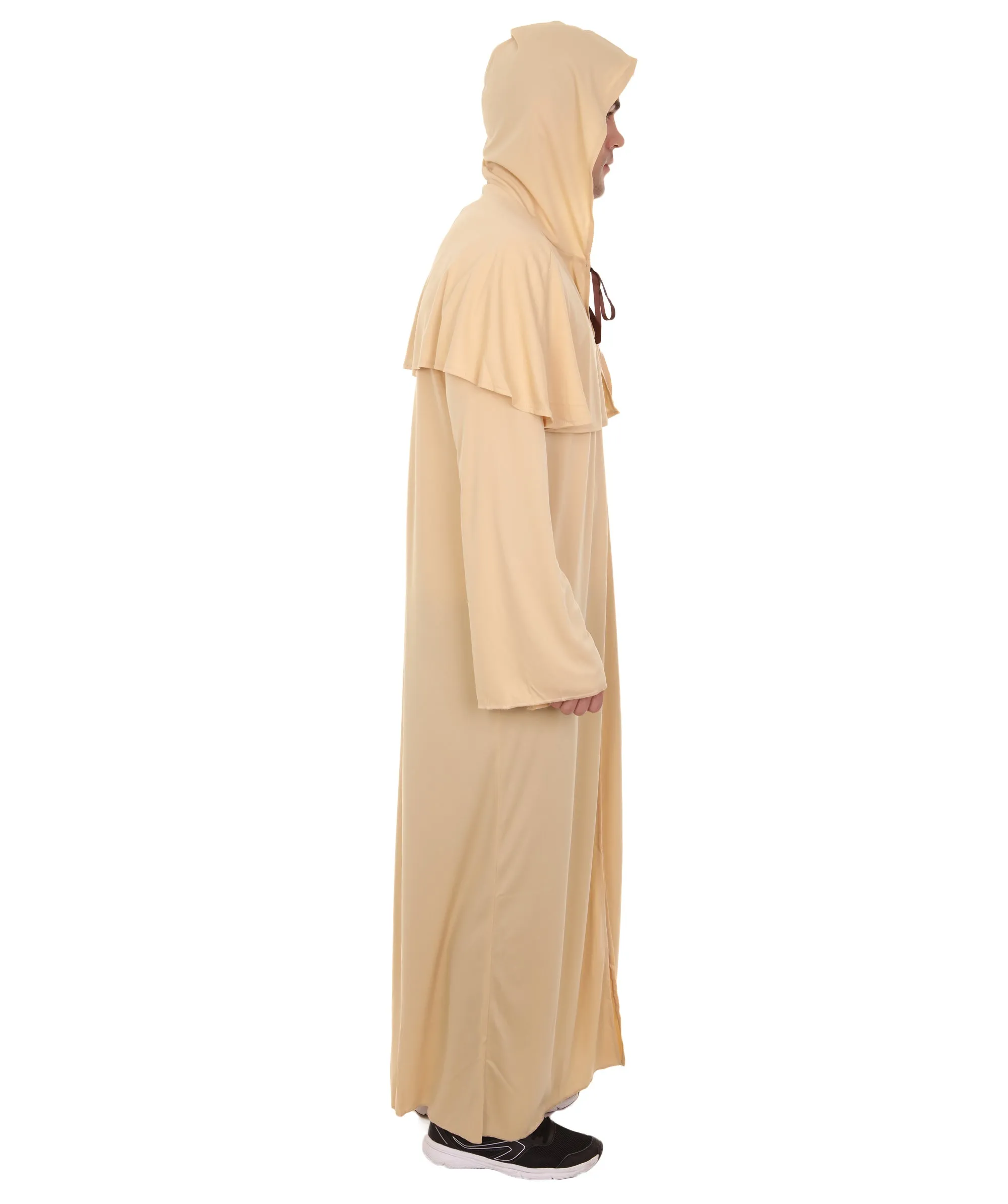 Adult Men's Wizard Robe Storybook & Fairytale Costume | Light Brown Halloween Costume