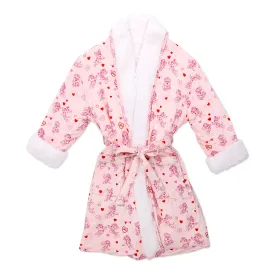 Bellabu Bear Kids Sherpa Robe - PAW Patrol Valentine's Pink