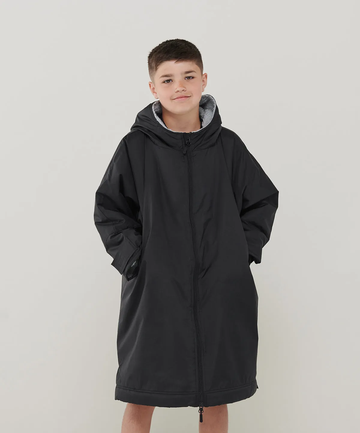 Black - Kids all-weather robe