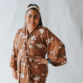 Caramel Floral Women Robe