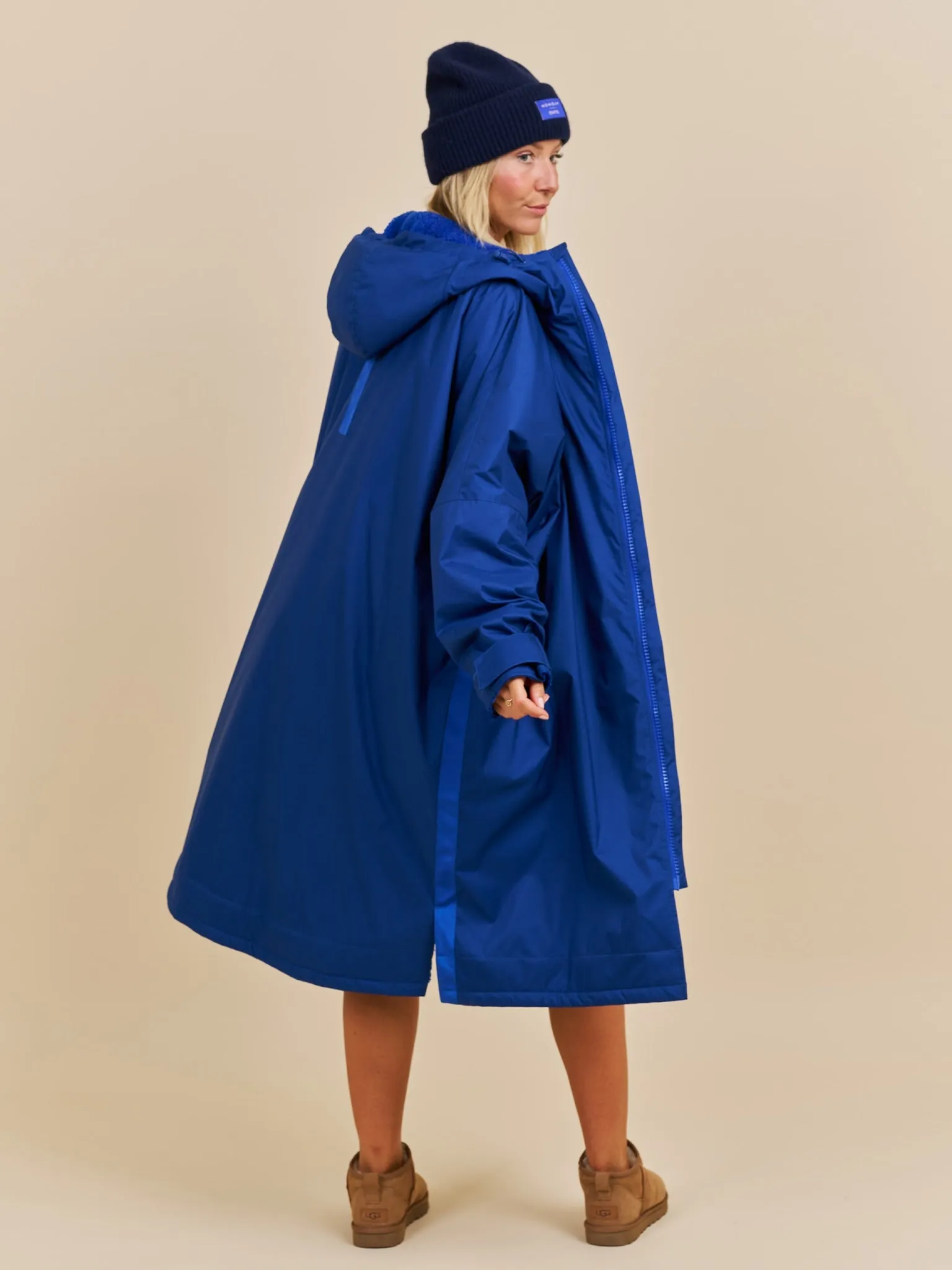 Cartel x Monday Bliss Winterswim Changing Robe Navy Blue