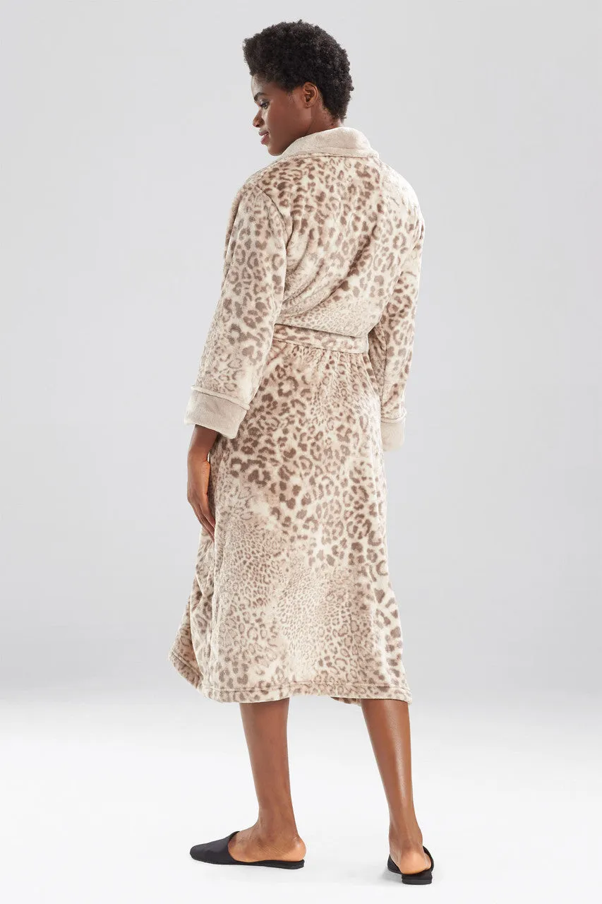 Cashmere Fleece Leopard Robe