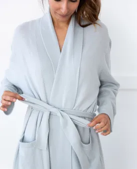 Cashmere Robe Blue - MED & LARGE LEFT