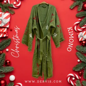 Christmas Turkish Towel Kimono Robe - Limited Collection