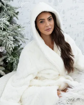 Cozy Plush Robe Ivory