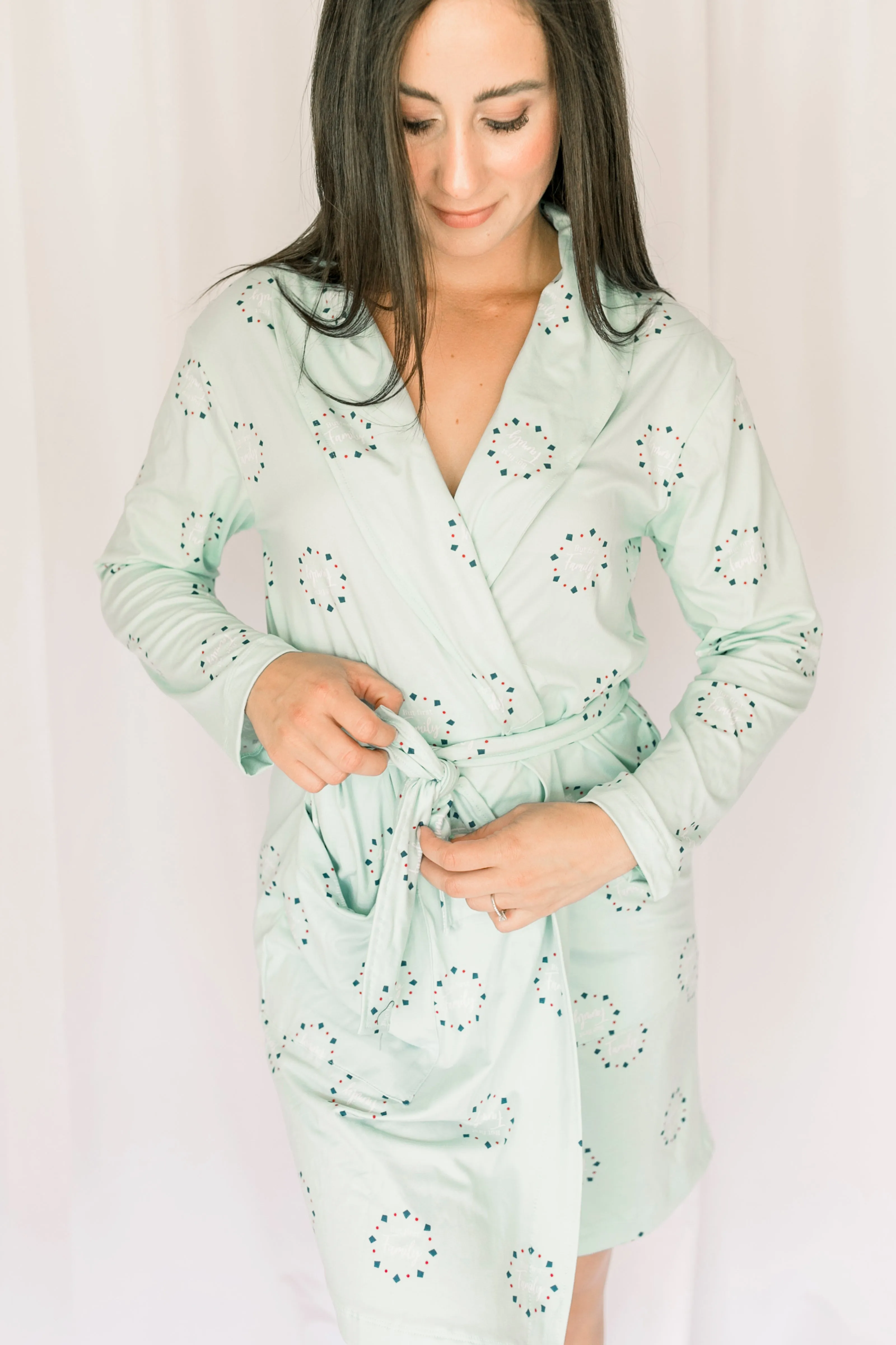 Cozy Teal Family Robe II