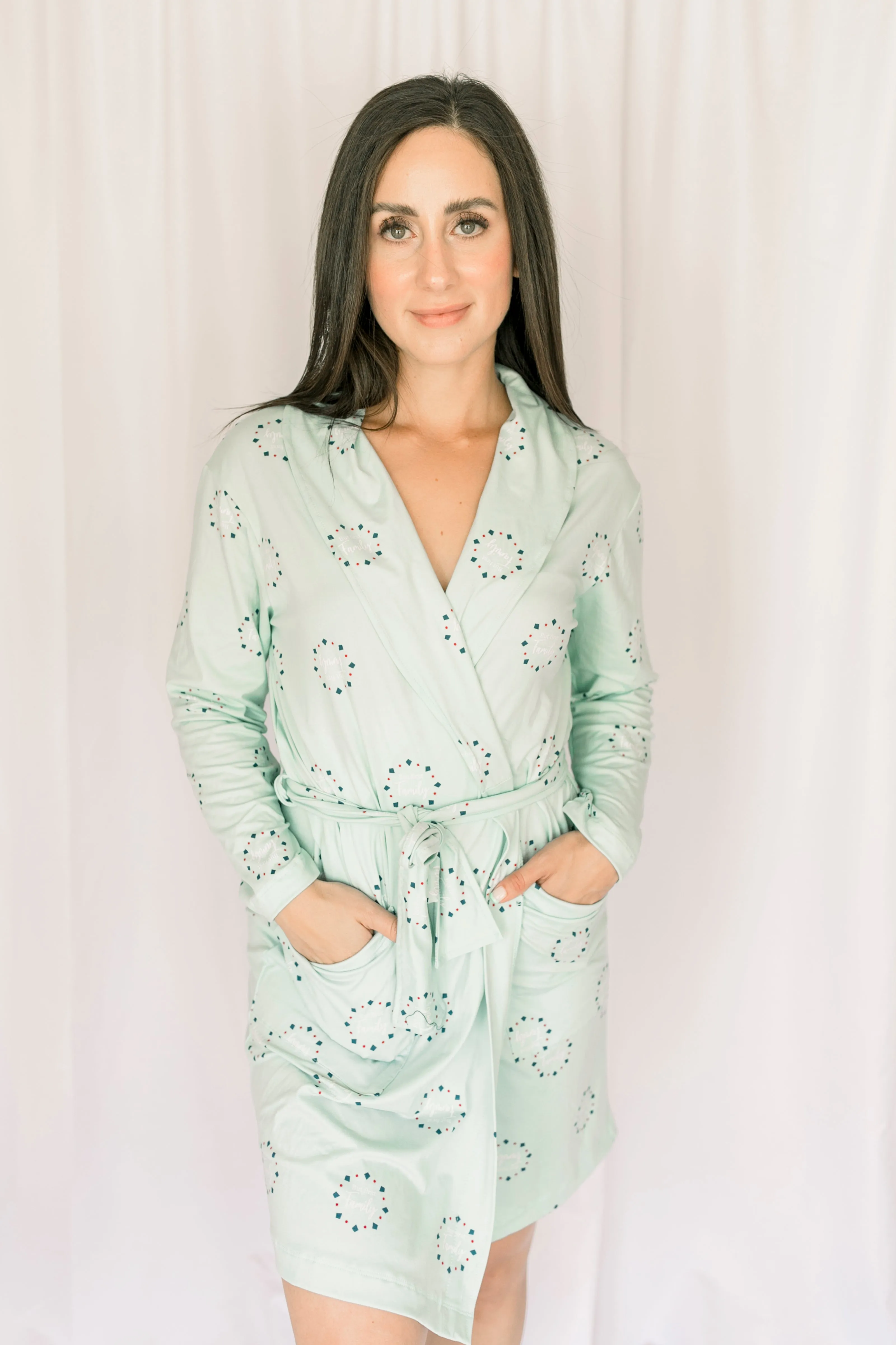 Cozy Teal Family Robe II