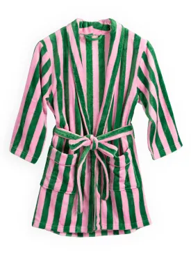 Cozy Up Stripe Robe - Green