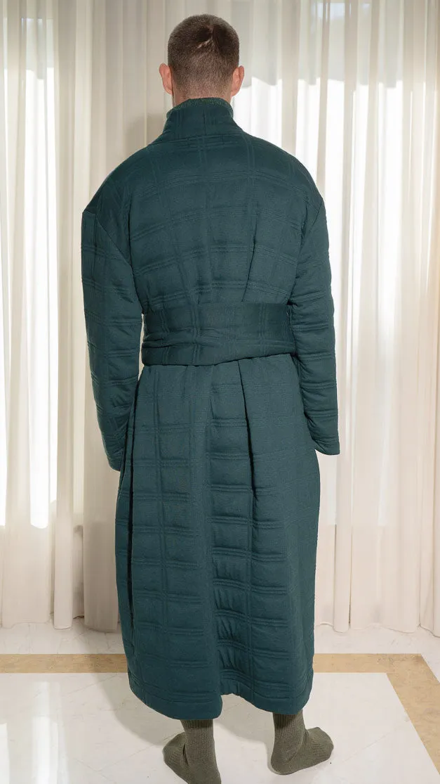 Desmos Quilted Robe Green