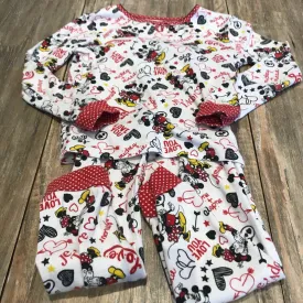 Disney 2pc.cotton MickeyMinnie/hearts/stars Pyjamas 8Y