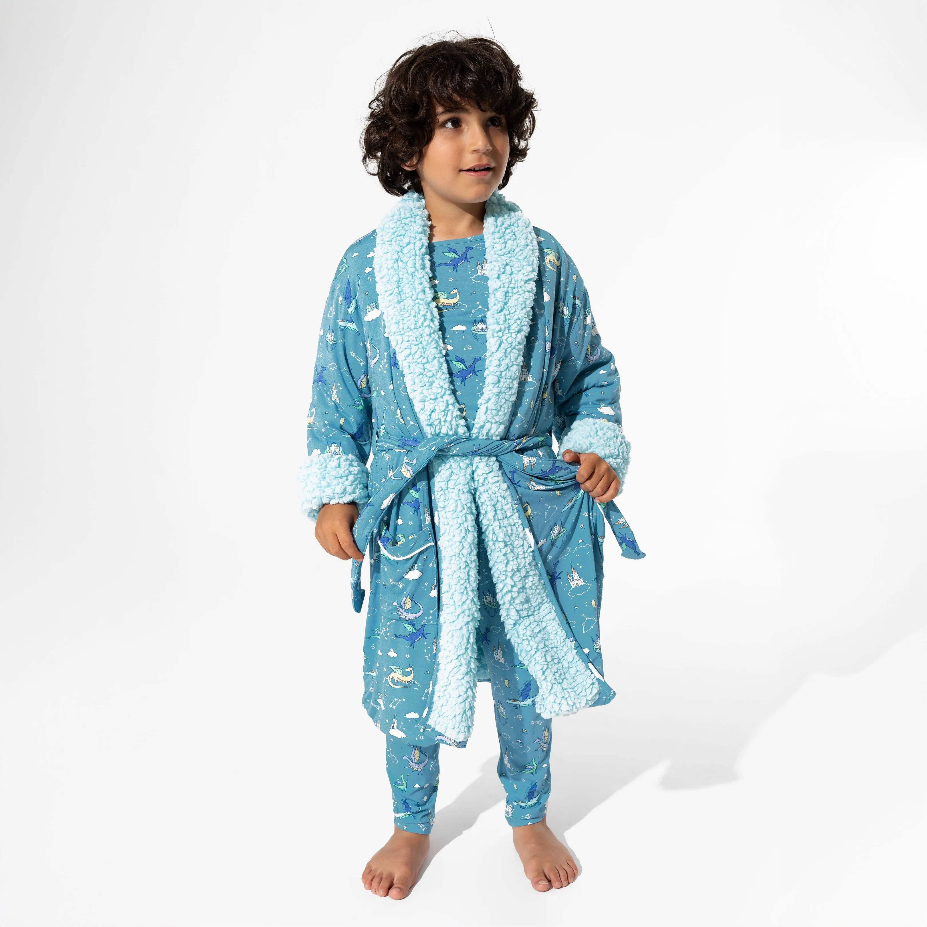 Dragon Dreams Bamboo Kids Sherpa Robe