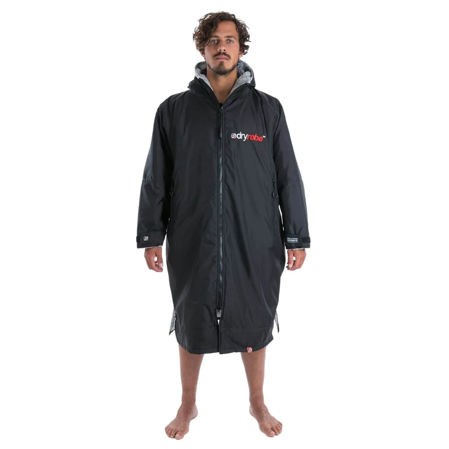 Dryrobe Advance Long Sleeve Drying & Changing Robe - Black/Grey