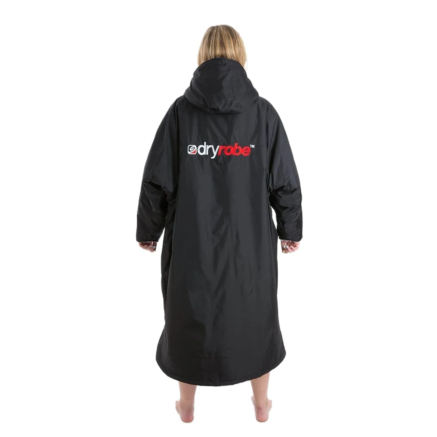 Dryrobe Advance Long Sleeve Drying & Changing Robe - Black/Grey