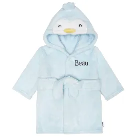 Embroidered Baby Neutral Penguin Robe