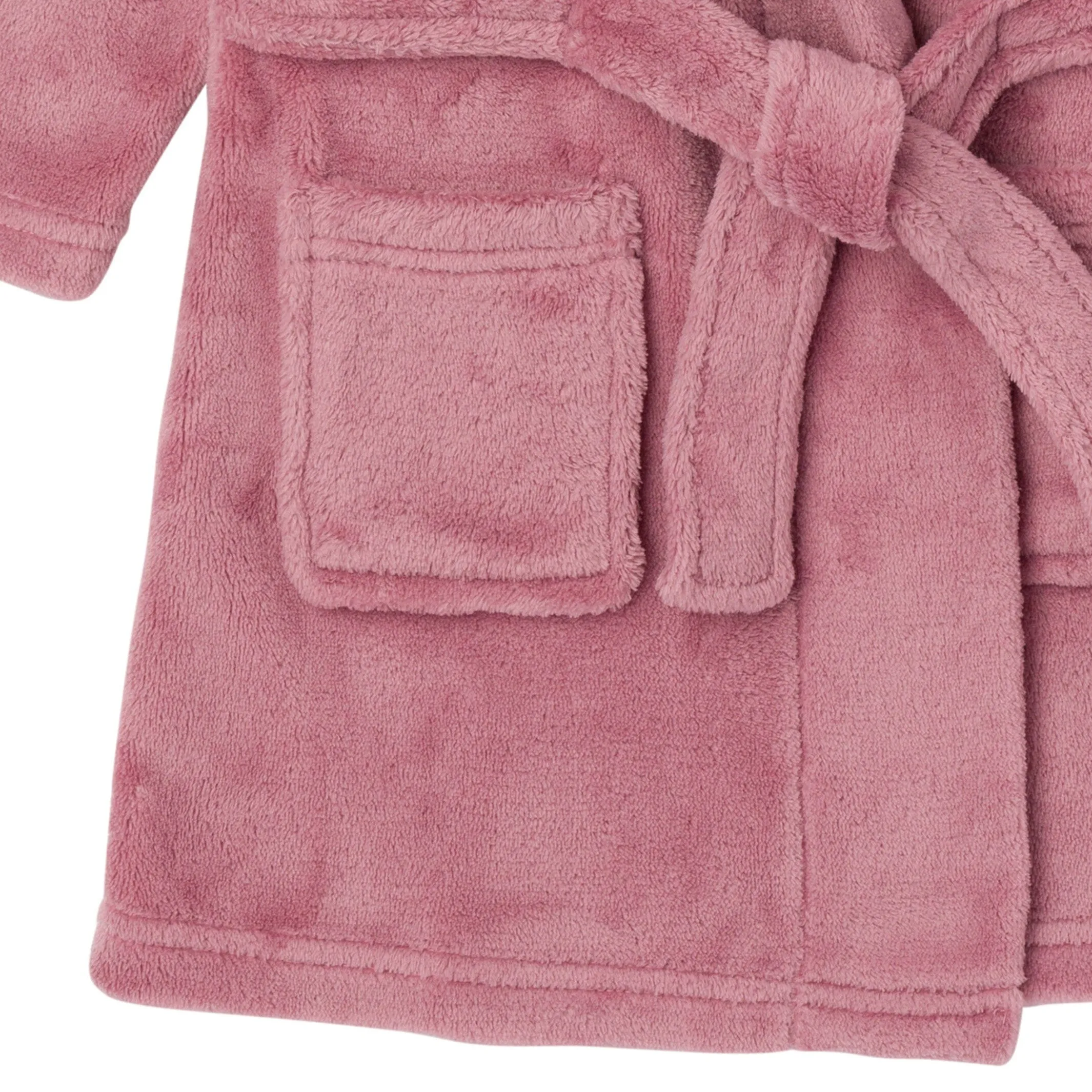 Embroidered Infant & Toddler Girls Rose Shawl Collar Robe