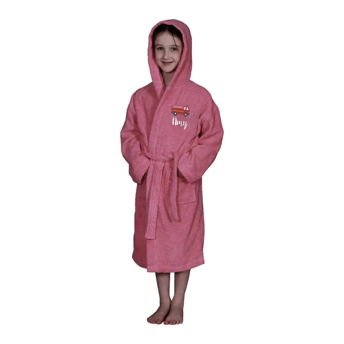 Fire Engine Hooded Bathrobe