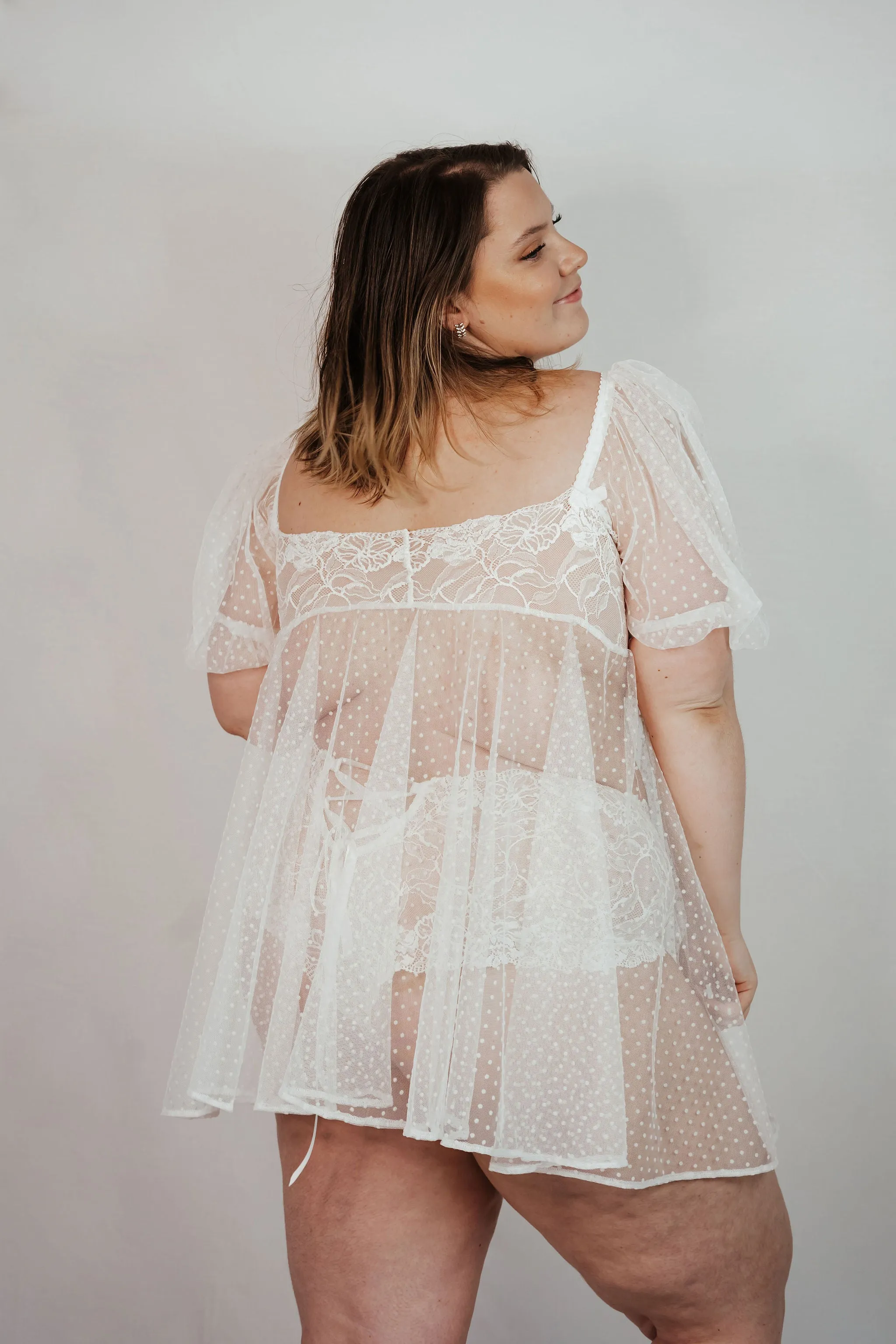 Georgie Puff Sleeve Babydoll Set