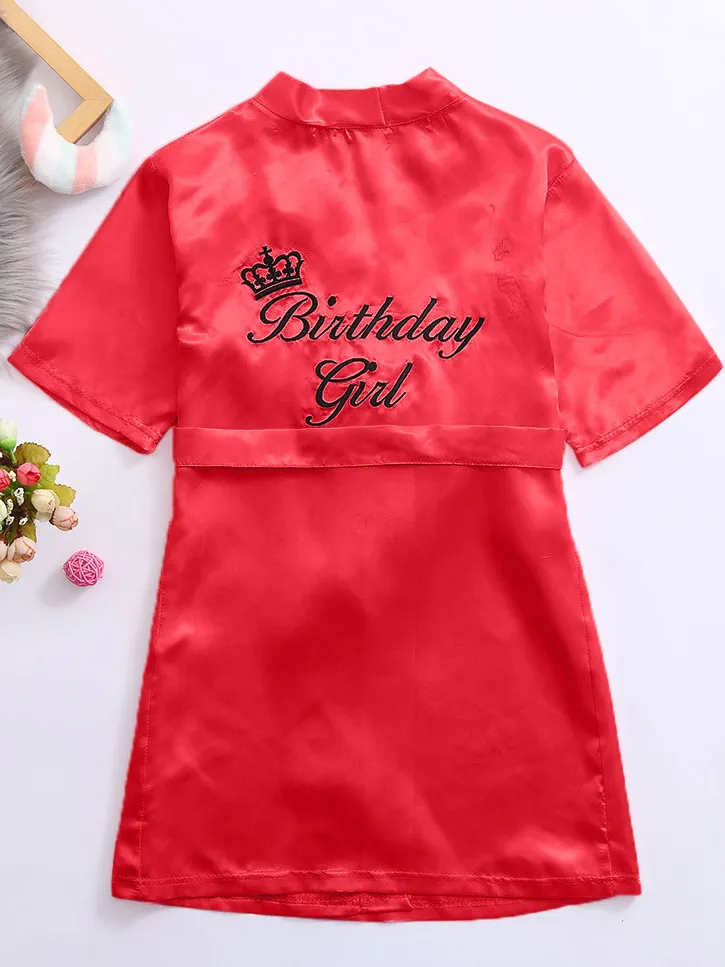 Girls Birthday Girl" Satin Robe