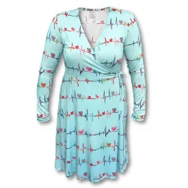 Heartbeat Women's Lounge Wrap Dress