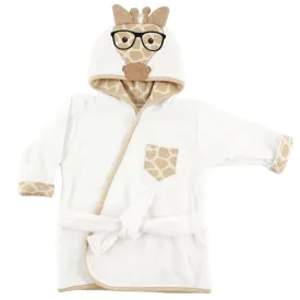 Hudson Baby Cotton Animal Face Bathrobe, Nerdy Giraffe