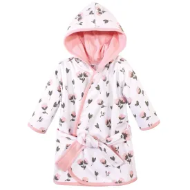 Hudson Baby Cotton Rich Bathrobe, Pink Peony