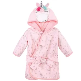 Hudson Baby Cotton Rich Bathrobe, Pink Unicorn