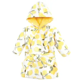 Hudson Baby Mink with Faux Fur Lining Pool and Beach Robe Cover-ups, Lemon