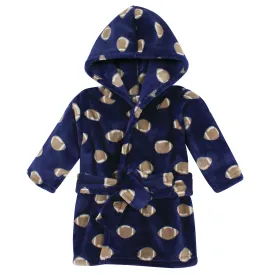 Hudson Baby Plush Animal Face Bathrobe, Football