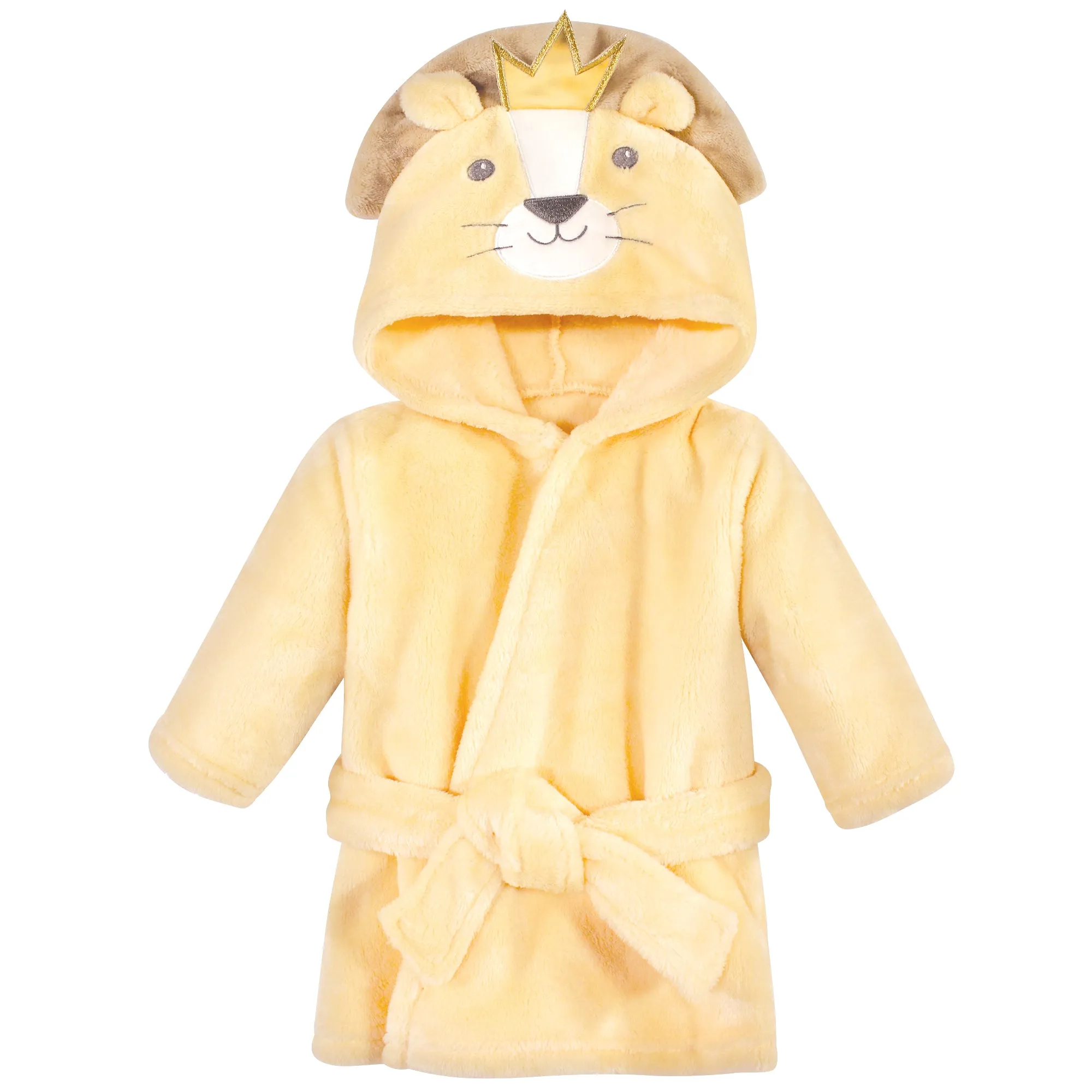 Hudson Baby Plush Animal Face Bathrobe, King Lion