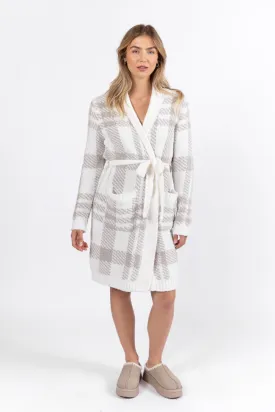 It Was All A Dream Grey Plaid Robe