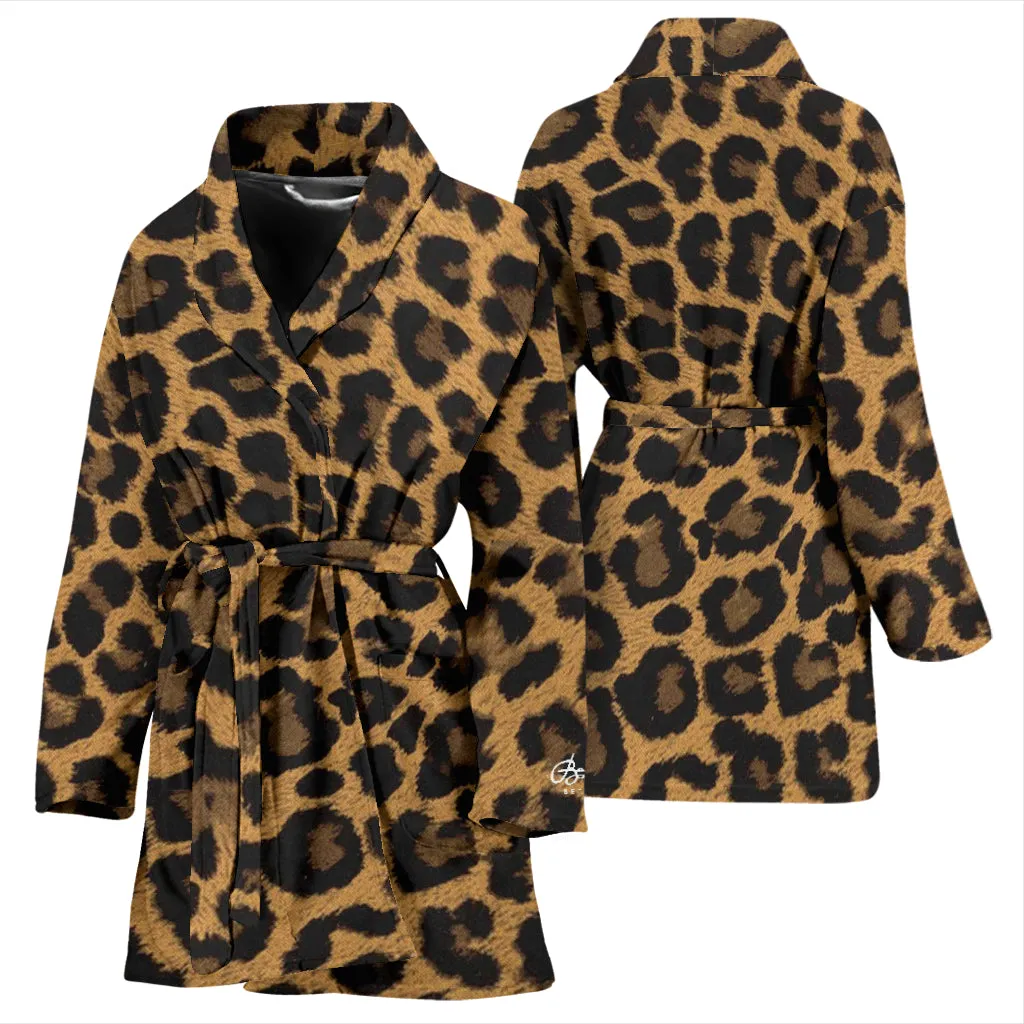 Leopard Bath Robe - Women