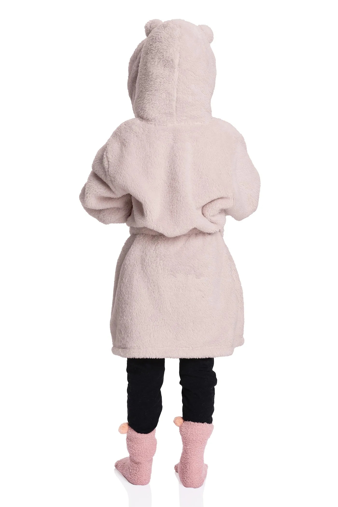 Lilac Serenity: Sherpa Girls Robe - Delightful Warmth for Little Princesses in Lavender