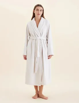 Long Plush Robe Ecru