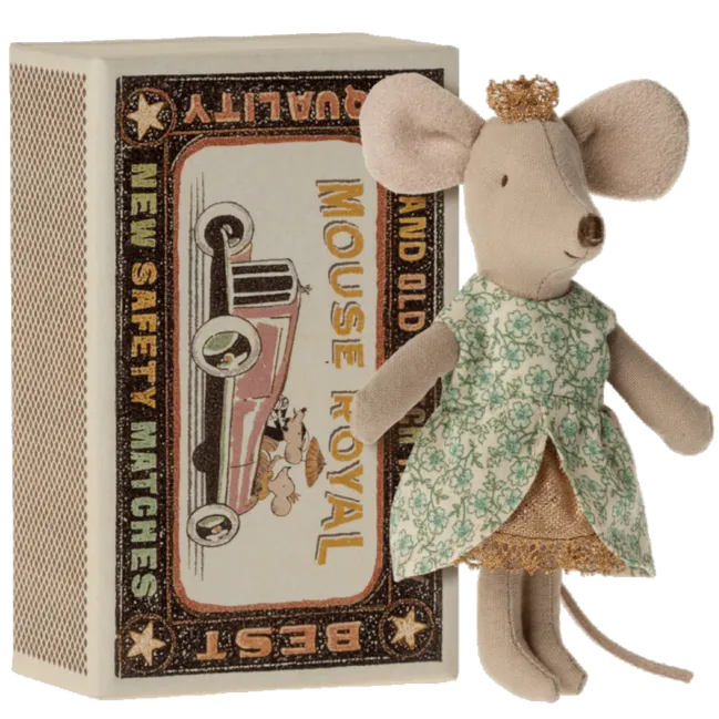 Maileg - Souris - Petite Soeur Princesse dans sa Boîte||Maileg - Little Sister Princess Mouse in Matchbox