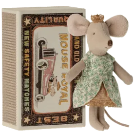 Maileg - Souris - Petite Soeur Princesse dans sa Boîte||Maileg - Little Sister Princess Mouse in Matchbox