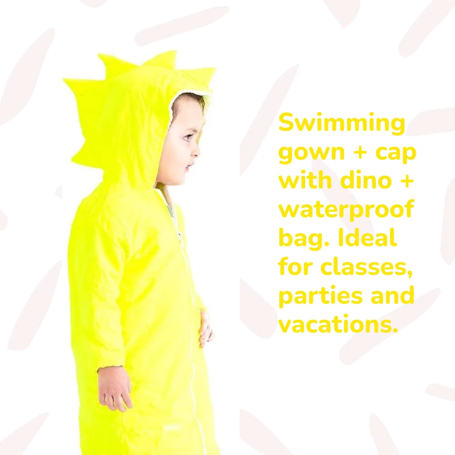 Masho Dinosaur Hooded Bath Towel Robe for Kids Swim Cover Up Beach & Pool