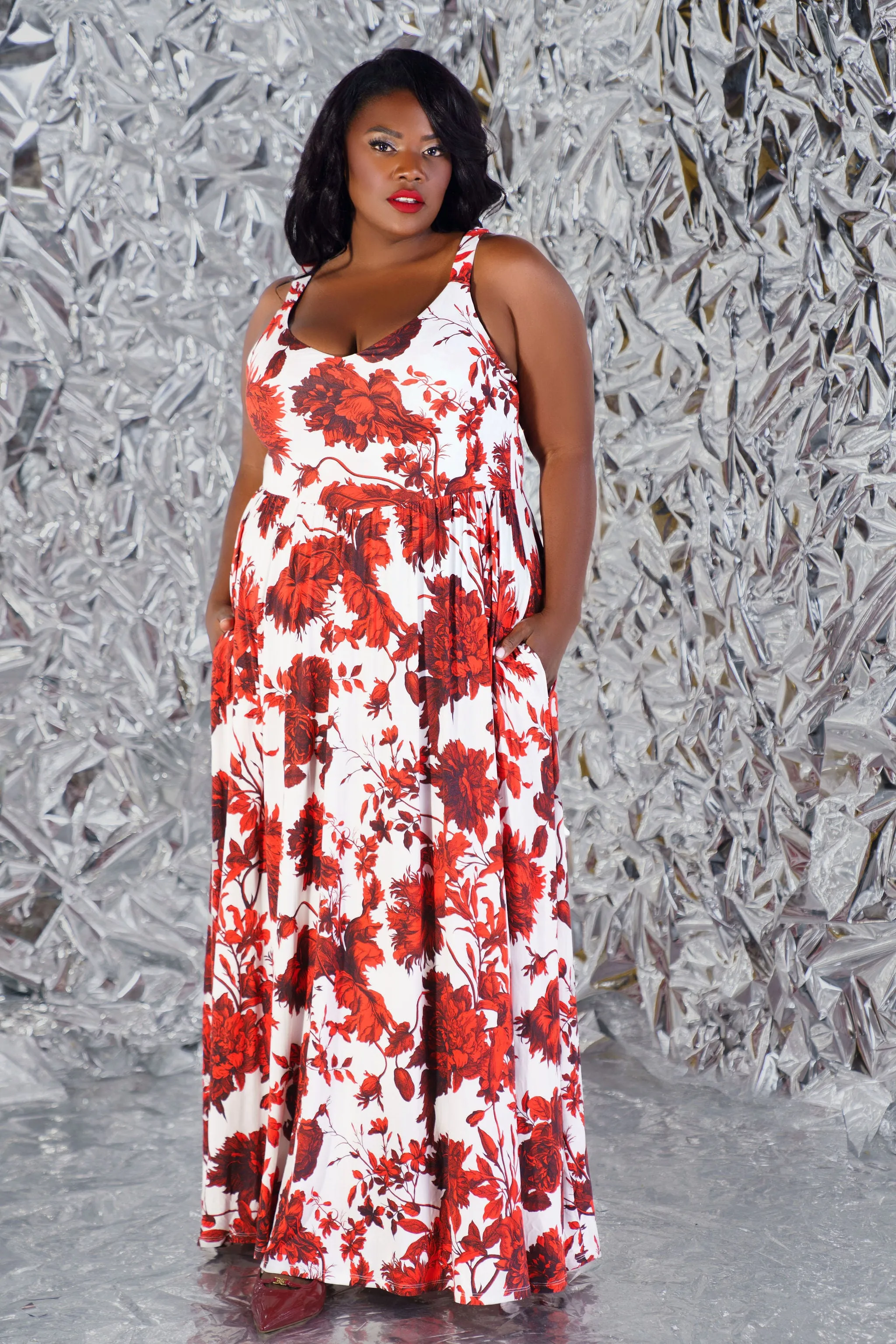 MAXI DRESS CHIPPENDALE FLORAL