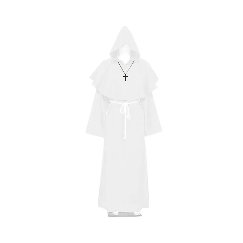 Medieval Friar Hooded Robe Renaissance Cosplay