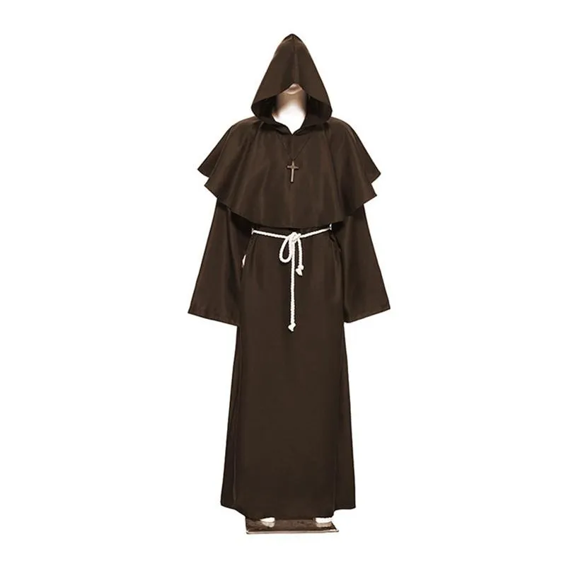 Medieval Friar Hooded Robe Renaissance Cosplay