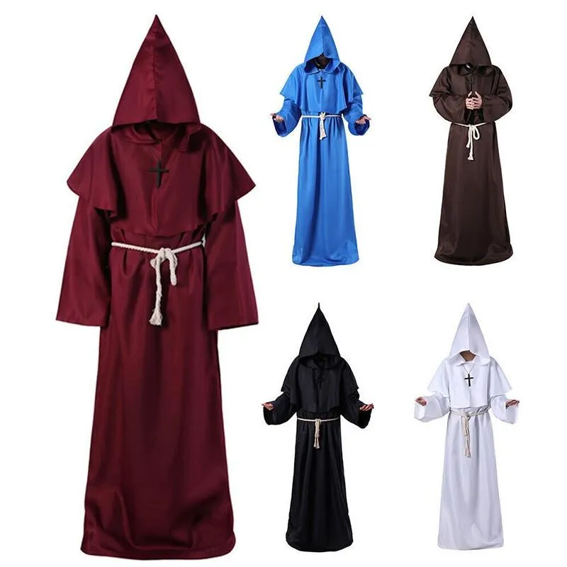 Medieval Friar Hooded Robe Renaissance Cosplay