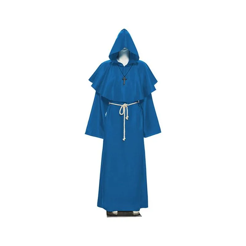 Medieval Friar Hooded Robe Renaissance Cosplay