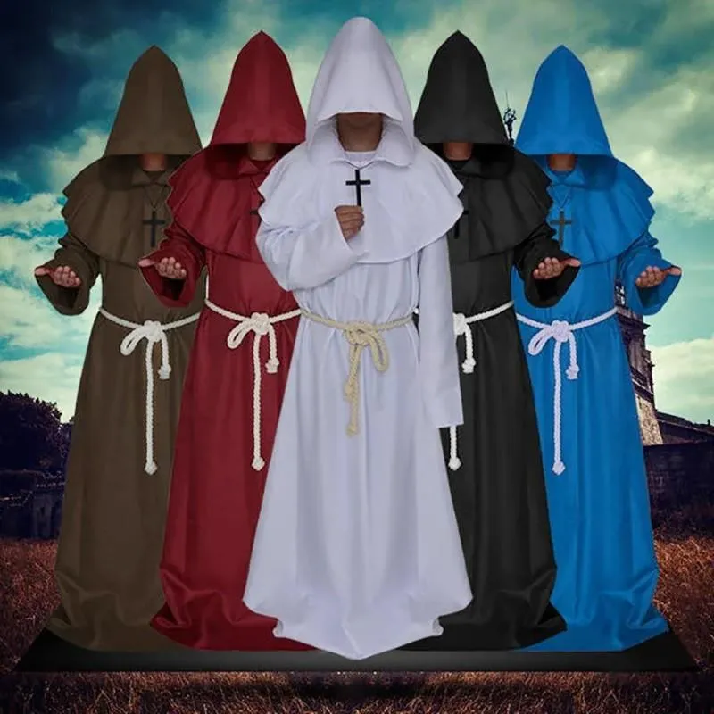 Medieval Friar Hooded Robe Renaissance Cosplay