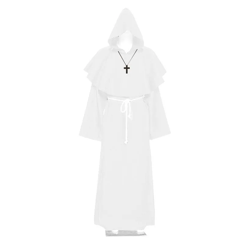 Medieval Friar Hooded Robe Renaissance Cosplay