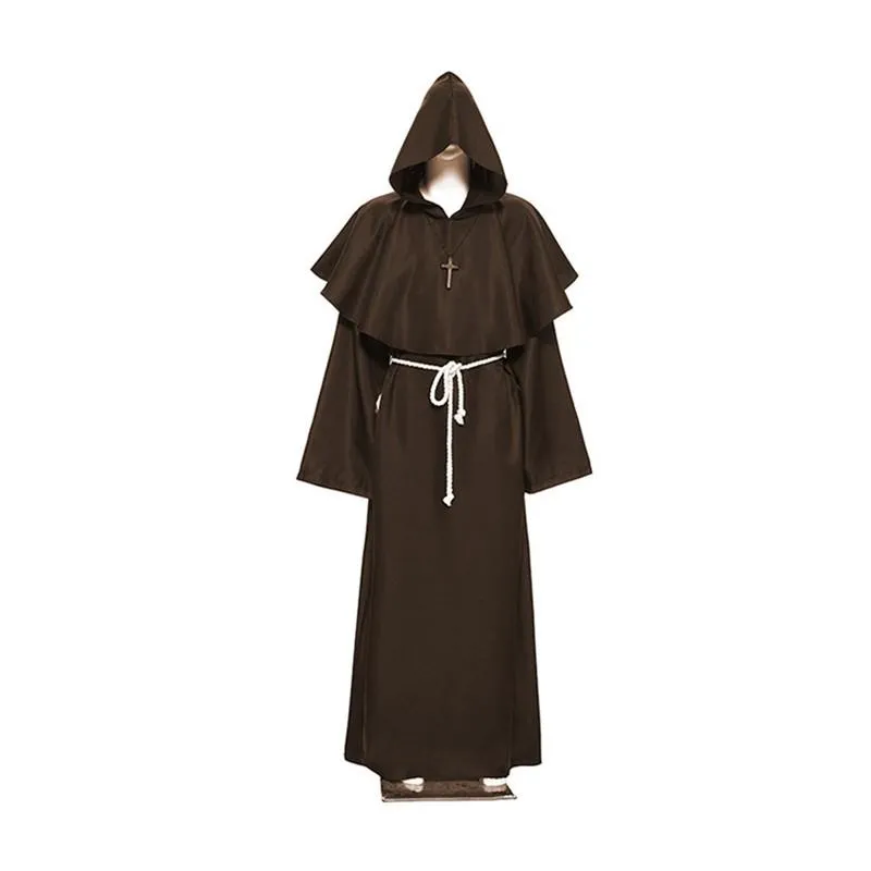 Medieval Friar Hooded Robe Renaissance Cosplay