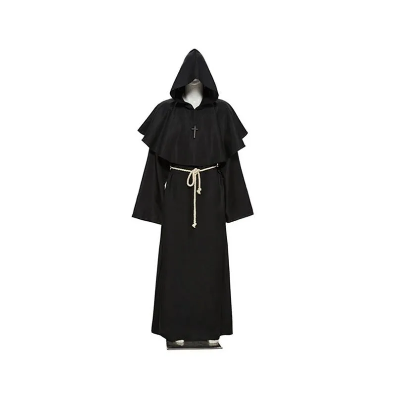 Medieval Friar Hooded Robe Renaissance Cosplay