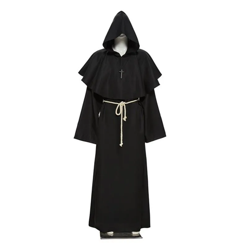 Medieval Friar Hooded Robe Renaissance Cosplay