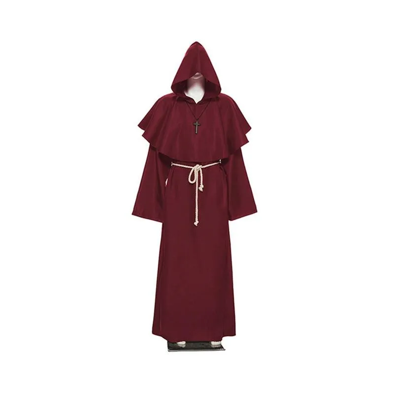 Medieval Friar Hooded Robe Renaissance Cosplay