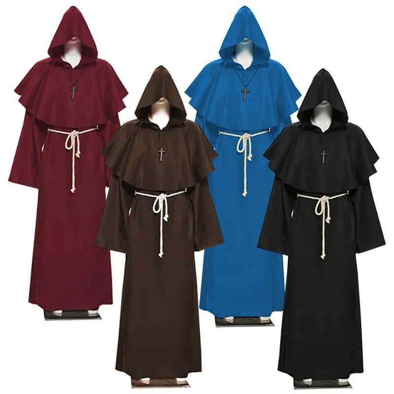 Medieval Friar Hooded Robe Renaissance Cosplay