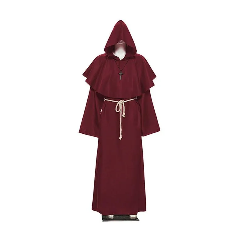 Medieval Friar Hooded Robe Renaissance Cosplay