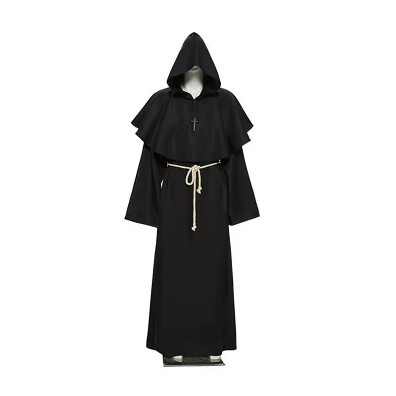 Medieval Friar Hooded Robe Renaissance Cosplay